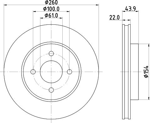 Mintex MDC83056C - Тормозной диск autosila-amz.com