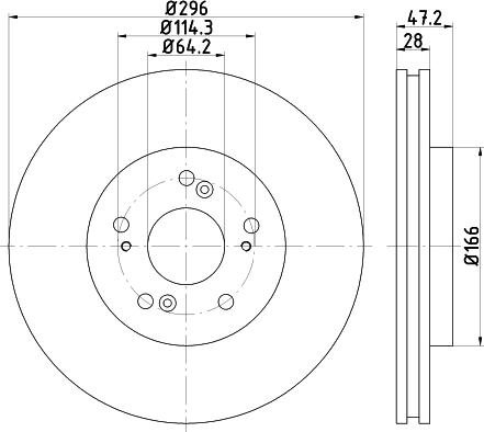 Mintex MDC83053C - Тормозной диск autosila-amz.com