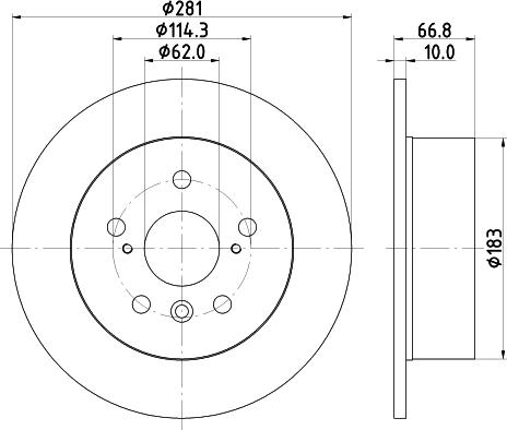 Mintex MDC83060C - Тормозной диск autosila-amz.com