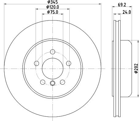 Mintex MDC83106C - Тормозной диск autosila-amz.com