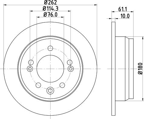 Mintex MDC82055C - Тормозной диск autosila-amz.com