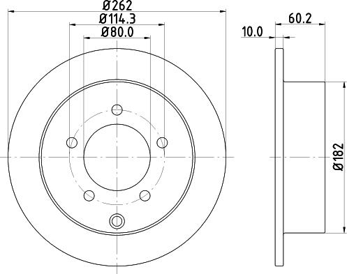 Mintex MDC82234C - Тормозной диск autosila-amz.com