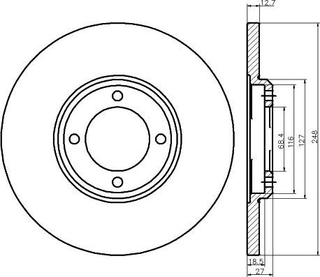 Mintex MDC8 - Тормозной диск autosila-amz.com