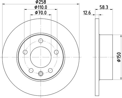 Febi Bilstein 10744 - Тормозной диск autosila-amz.com