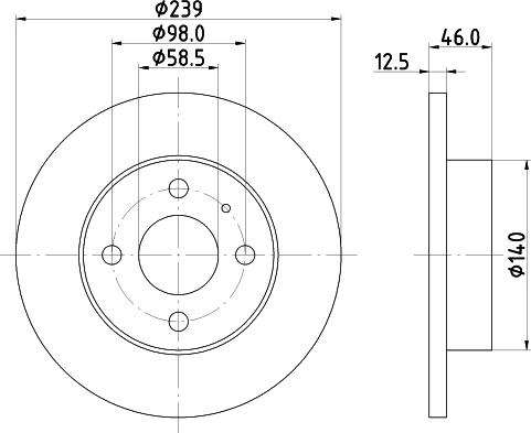 Mintex MDC382 - Тормозной диск autosila-amz.com