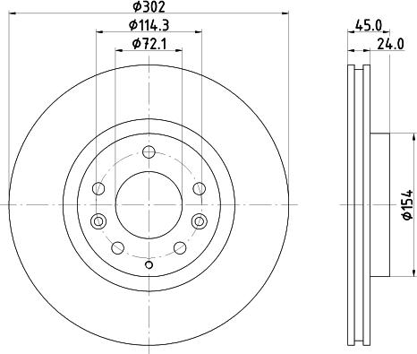 Mintex MDC2564 - Тормозной диск autosila-amz.com