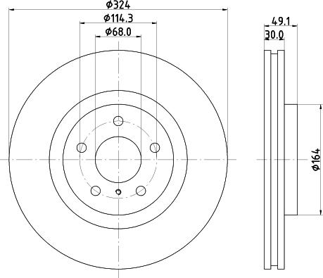 Mintex MDC2561 - Тормозной диск autosila-amz.com