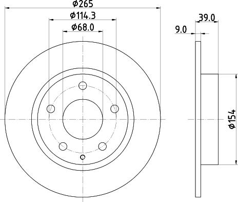 Mintex MDC2605 - Тормозной диск autosila-amz.com