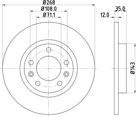 Mintex MDC2608 - Тормозной диск autosila-amz.com