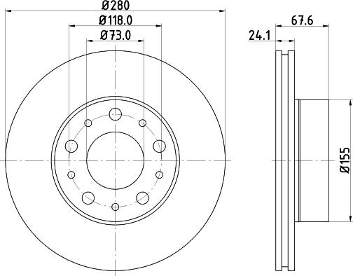 Mintex MDC2686C - Тормозной диск autosila-amz.com