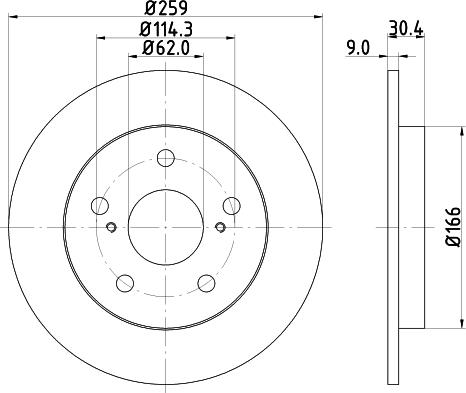 Mintex MDC82048C - Тормозной диск autosila-amz.com