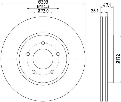 Mintex MDC2114 - Тормозной диск autosila-amz.com