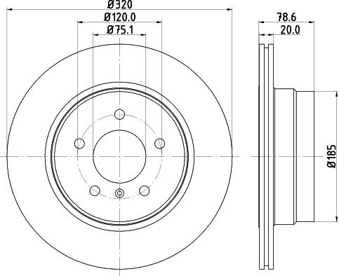 Mintex MDC2186 - Тормозной диск autosila-amz.com