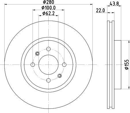 Mintex MDC2847C - Тормозной диск autosila-amz.com