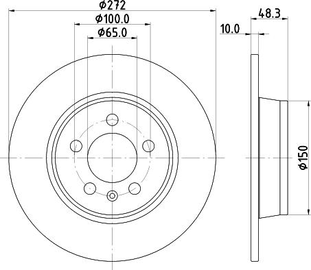 Mintex MDC2800C - Тормозной диск autosila-amz.com