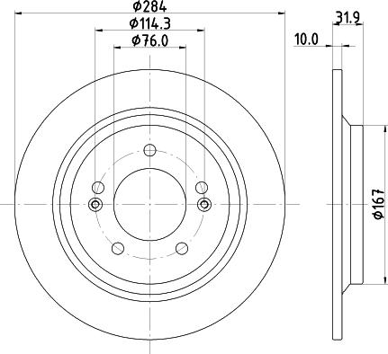 Mintex MDC2815C - Тормозной диск autosila-amz.com