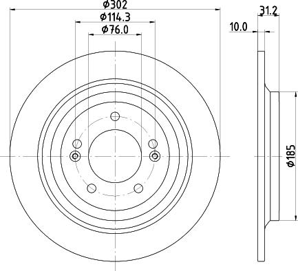 Mintex MDC2818C - Тормозной диск autosila-amz.com