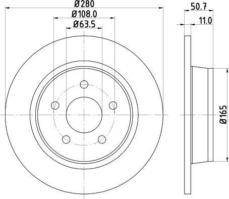 Mintex MDC82357C - Тормозной диск autosila-amz.com