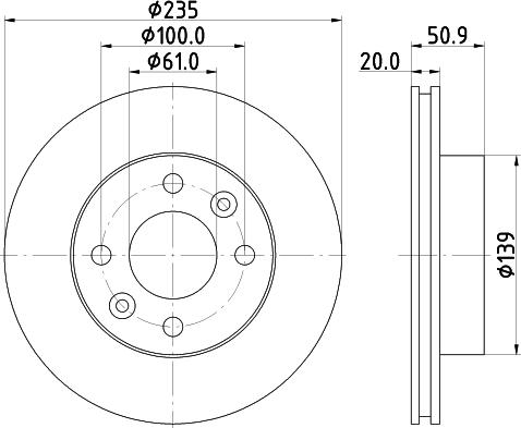 Mintex MDC2325 - Тормозной диск autosila-amz.com