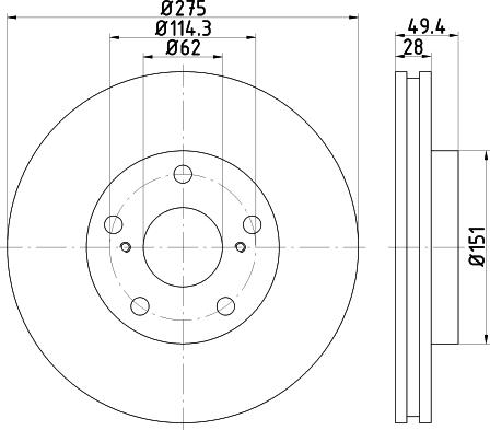 Mintex MDC2257 - Тормозной диск autosila-amz.com