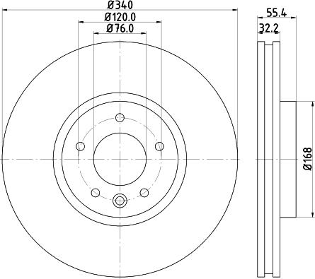 Mintex MDC82261C - Тормозной диск autosila-amz.com