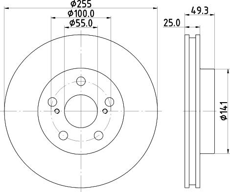 Mintex MDC2204 - Тормозной диск autosila-amz.com