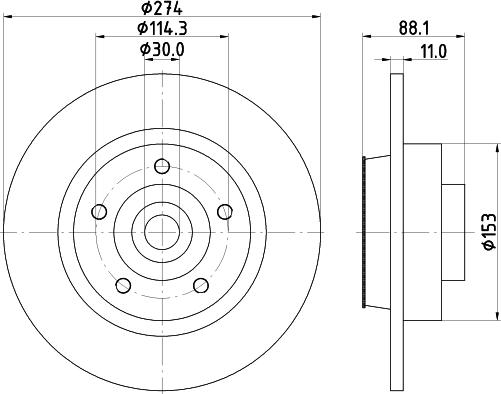 Mintex MDC2284 - Тормозной диск autosila-amz.com