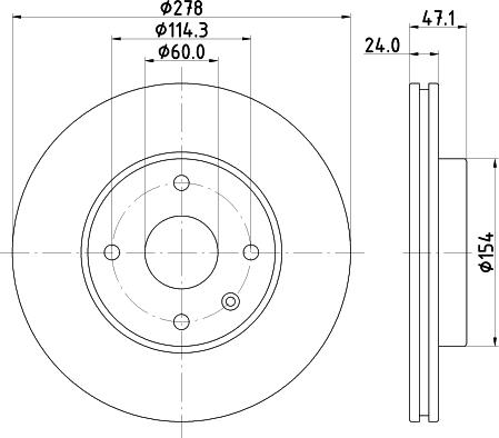 Mintex MDC82233C - Тормозной диск autosila-amz.com