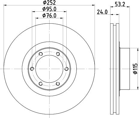 Mintex MDC222 - Тормозной диск autosila-amz.com