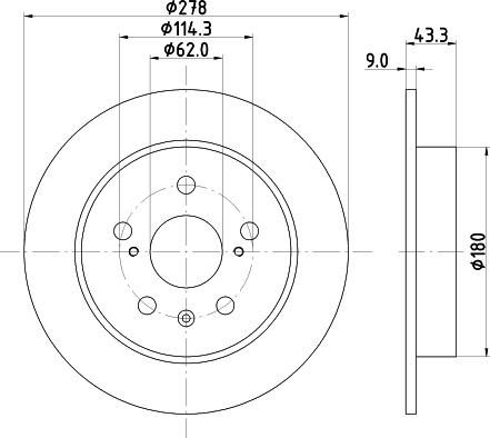 Mintex MDC2715 - Тормозной диск autosila-amz.com