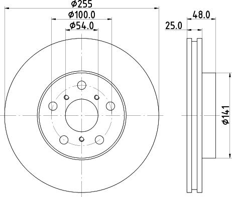 Mintex MDC746 - Тормозной диск autosila-amz.com