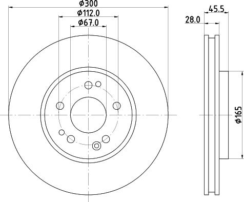 Mintex MDC765 - Тормозной диск autosila-amz.com