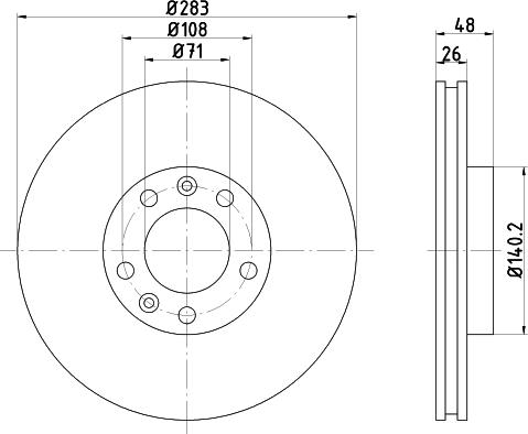 Mintex MDC702 - Тормозной диск autosila-amz.com