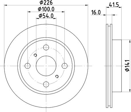 Mintex MDC727 - Тормозной диск autosila-amz.com