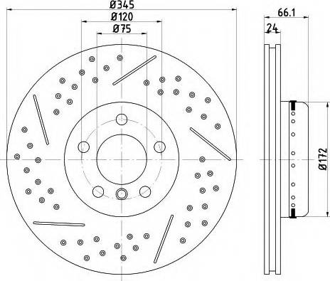 Mintex MDCB2574 - Тормозной диск autosila-amz.com