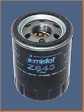 MISFAT Z643 - Масляный фильтр autosila-amz.com