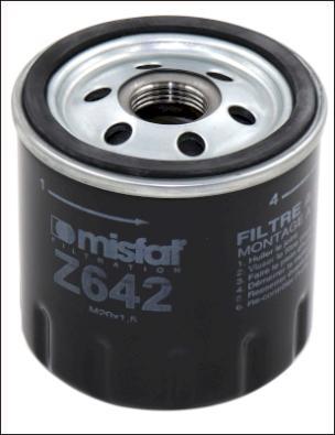 MISFAT Z642 - Масляный фильтр autosila-amz.com