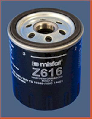 MISFAT Z616 - Масляный фильтр autosila-amz.com