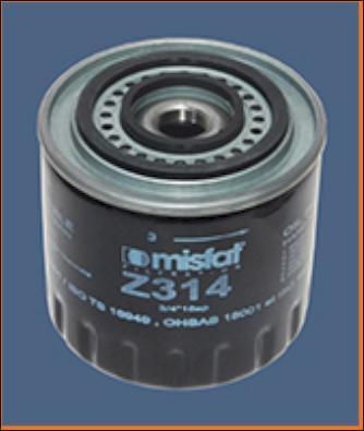 MISFAT Z314 - Масляный фильтр autosila-amz.com