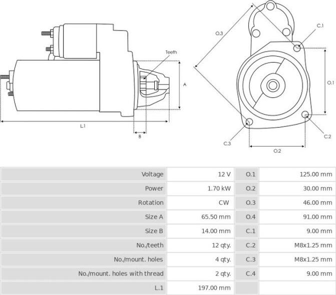 Mitsubishi M0T22473 - Стартер autosila-amz.com