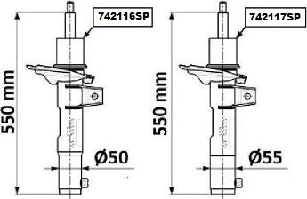 Monroe 742117SP - Стойка амортизационная - OESpectrum перед прав лев autosila-amz.com