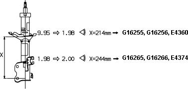 Monroe G16265 - Амортизатор (G16265 = 16265)  (цена за 1шт.) NISSAN ALMERA 98-; F autosila-amz.com