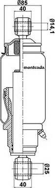 Montcada 0164540 - Гаситель, крепление кабины autosila-amz.com