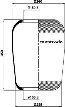 Montcada 0161350 - Кожух пневматической рессоры autosila-amz.com
