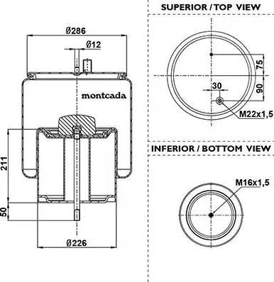 Montcada 0163275 - Кожух пневматической рессоры autosila-amz.com