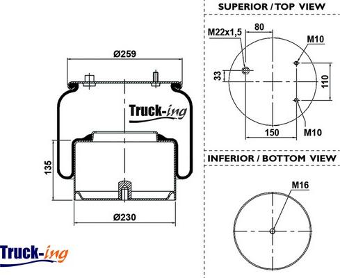 Montcada 0293980 - Кожух пневматической рессоры autosila-amz.com