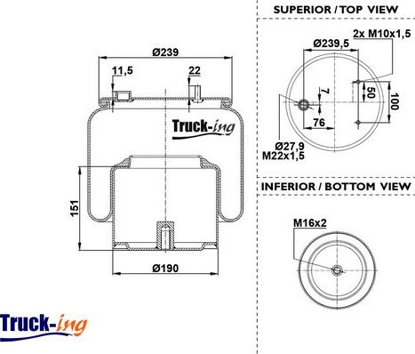 Montcada 0293682 - Кожух пневматической рессоры autosila-amz.com