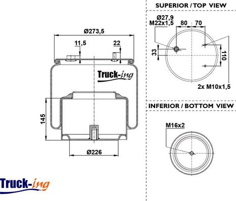 Montcada 0293790 - Кожух пневматической рессоры autosila-amz.com