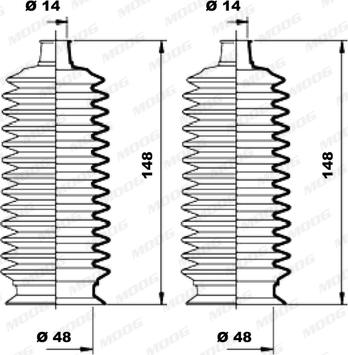 Moog K150177 - Пыльник рул рейки autosila-amz.com