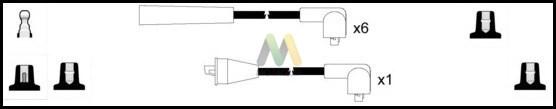 Motaquip LDRL233 - Комплект проводов зажигания autosila-amz.com